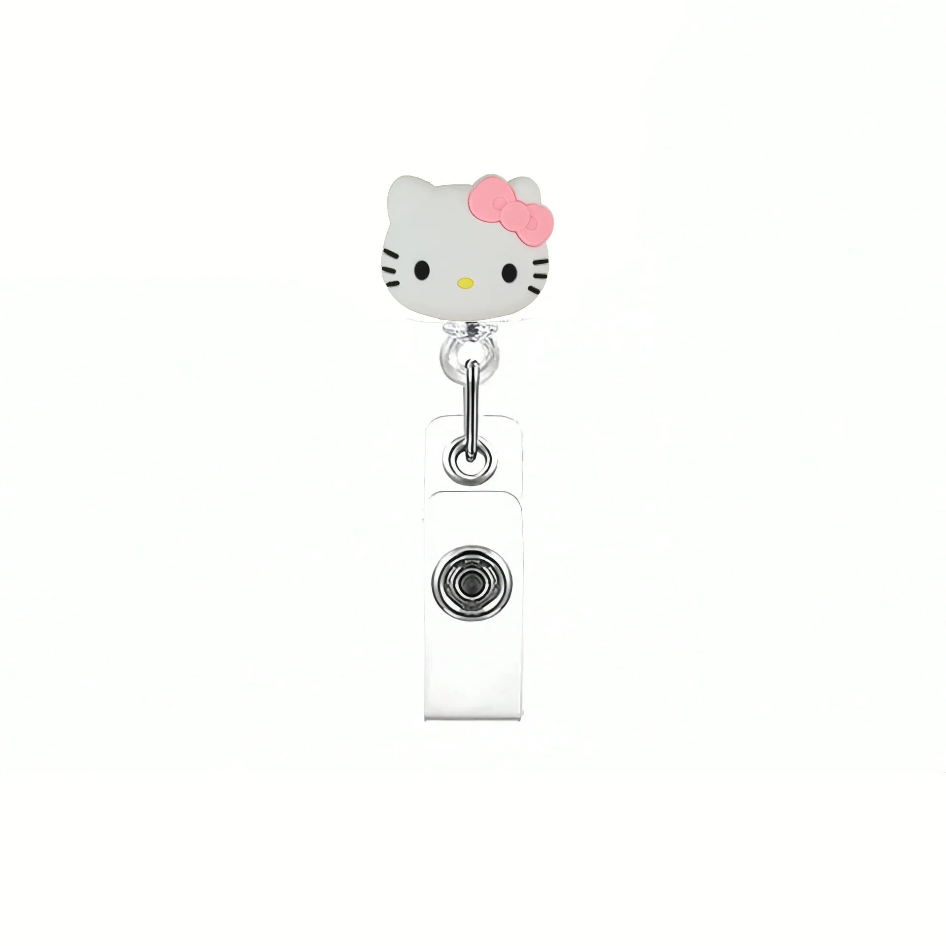 Kawaii Gift Kitty Cat Retractable Badge Reel Sparkling card holder accessories With Keychain For Women Student office supplie