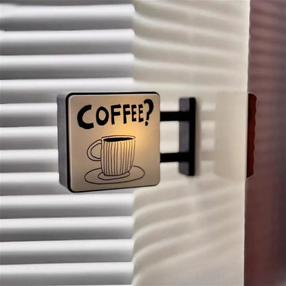 Retro Coffee Shop Fridge Magnet, Glowing Miniature Pegboard Refrigerator Magnet, Creative Coffee Corner Magnetic Ornament, Ho
