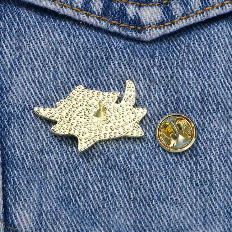 1pc Cute Cartoon Black Cat Enamel Brooch Creative Animal With A Knife In Mouth Lapel Pin Badge Backpack Clothing Hat Accessor