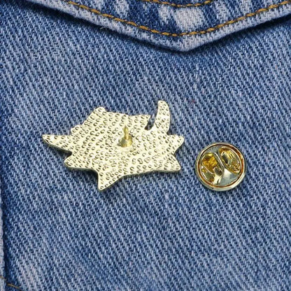 1pc Cute Cartoon Black Cat Enamel Brooch Creative Animal With A Knife In Mouth Lapel Pin Badge Backpack Clothing Hat Accessor