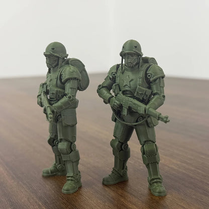 Military Soldier Model - Plastic Army Statue with Uniform, Suitable for Desktop, Bookshelf, or Collection - Decorative