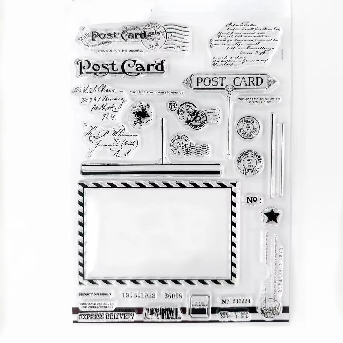 2026 New A6 Clear Stamps Identity Card Design DIY Scrapbook Journal Album Card Making Supplies - only stamp 10