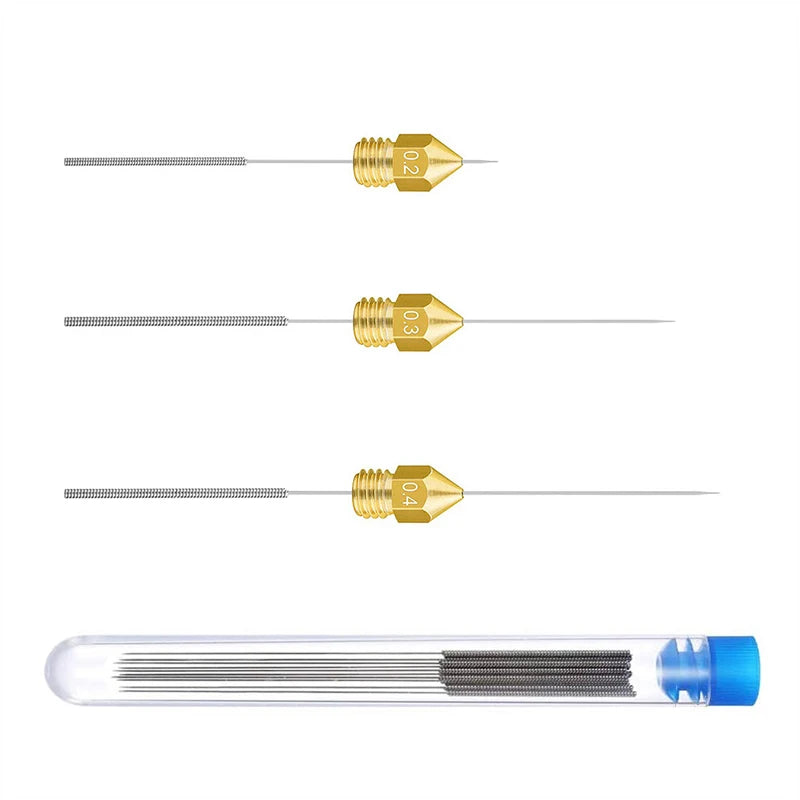 3D Printer Nozzle Cleaning Kit 0.2/0.3/0.4/0.5/0.6/0.8/1.0mm Stainless Steel Nozzle Cleaning Needles 3D Printer Nozzle Cleane