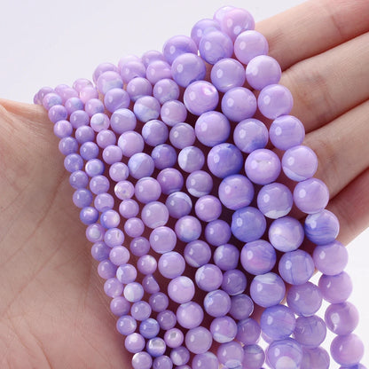 Natural Freshwater Shell Pearls Beads Round Loose Spacer Beads for Jewelry Making DIY Bracelet Necklace Accessories 4 6 8 10m