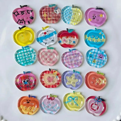 10/20pcs Dopamine Button Mixed Colored Transparent Decorative Scrapbook DIY Crafts Baby Clothing Accessorie Bead Jewelry 2025