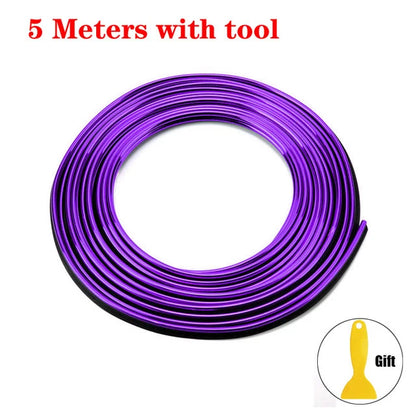 Car Moulding Decoration Flexible Strips1/3/5M Interior Auto Mouldings Car Cover Trim Dashboard Door Edgein Car-styling Univer