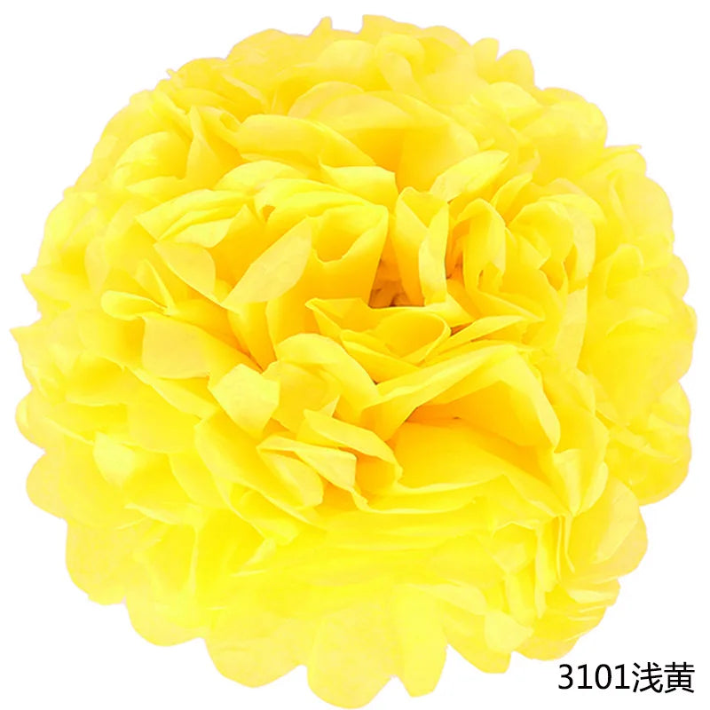 5pcs Wedding Decorative Paper Pompoms Pom Poms Flower Ball Party Home Decor Tissue Baby Shower Birthday Christmas DIY Decorat