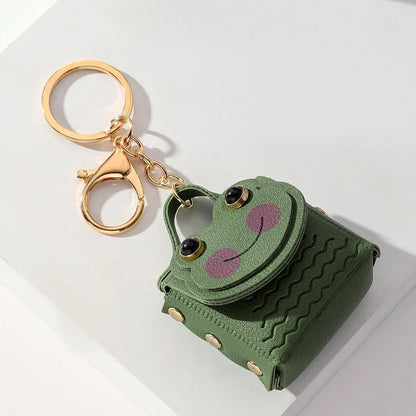 1 PC Cute Key Bag Owl Coin Purse Mini School Bag Car Key Chain Pendant Lady Wallet PU Leather Coin Purses Coin Purse Keychain