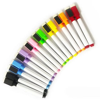 8pcs Magnetic Erasable Whiteboard Pen Color Options Blackboard Note Numbering Stationery For Office Classroom Teaching Suppli