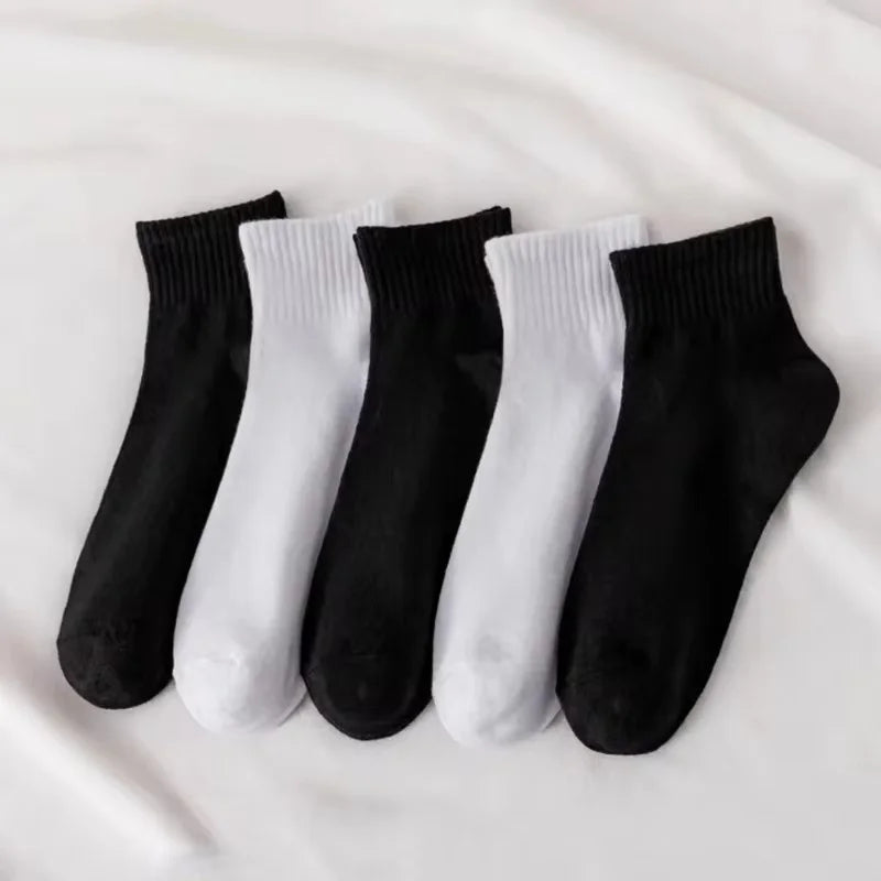 5 Pairs Of Men's Socks, Autumn And Winter Vintage Fun Fashion Athletic Socks, Sports Trend Socks - 5 pairs Mixed colors