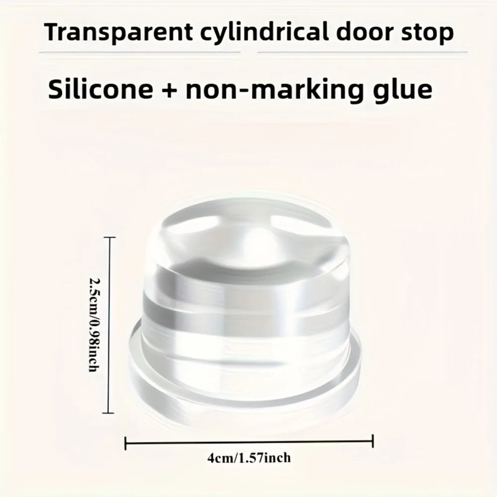 Transparent Silicone Door Stopper No Drill Anti Bump Pad for Office Home Safety Protection Dodgers Door Stop Home Improvement
