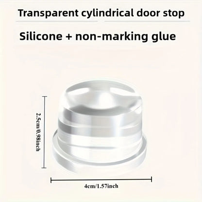 Transparent Silicone Door Stopper No Drill Anti Bump Pad for Office Home Safety Protection Dodgers Door Stop Home Improvement