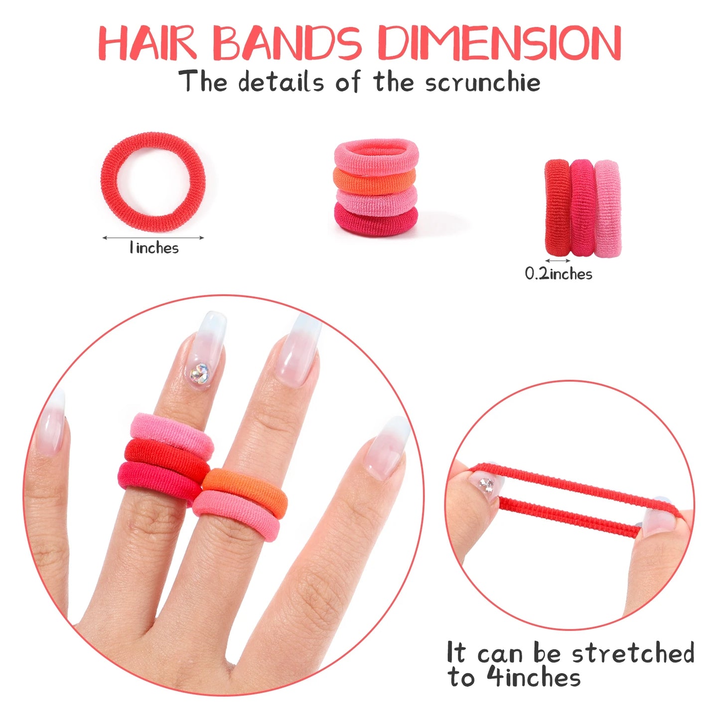 20/50pcs Kids Elastic Hair Bands Girls Sweets Scrunchie Rubber Band for Children Hair Ties Clips Headband Baby Hair Accessori