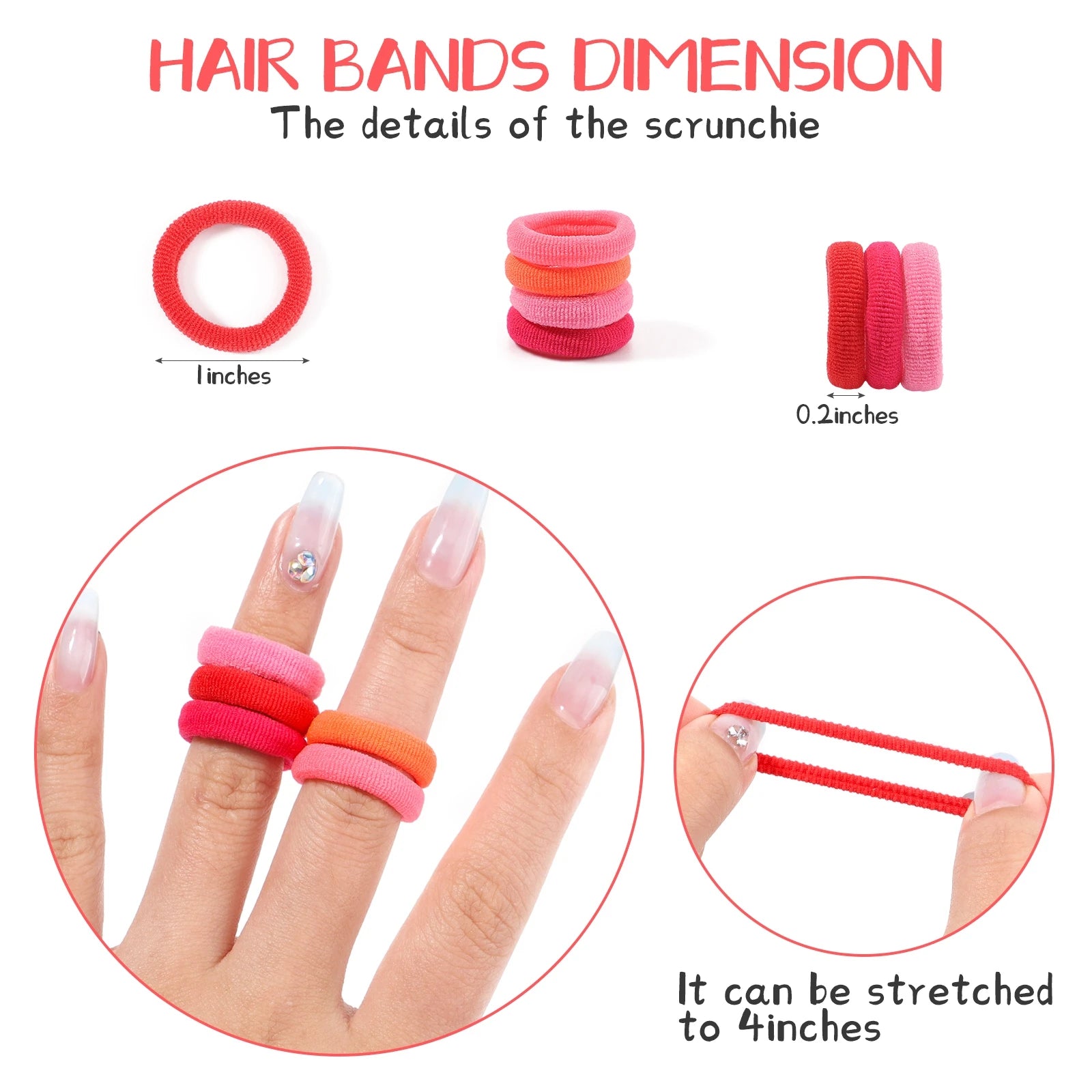 20/50pcs Kids Elastic Hair Bands Girls Sweets Scrunchie Rubber Band for Children Hair Ties Clips Headband Baby Hair Accessori