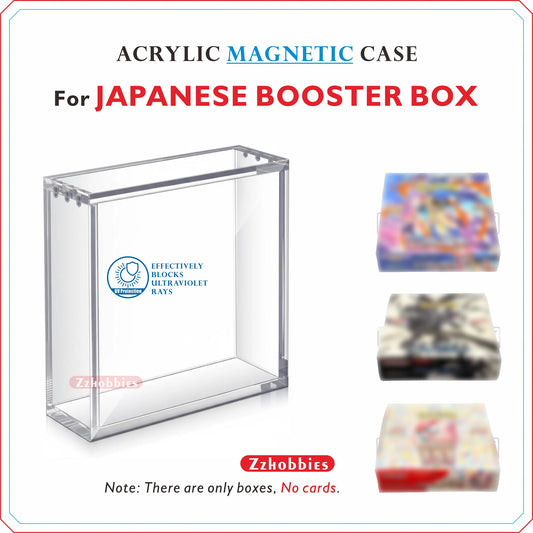 Acrylic Magnetic Display Case for Japanese Booster Box 5mm Clear Display Cases for Collectibles