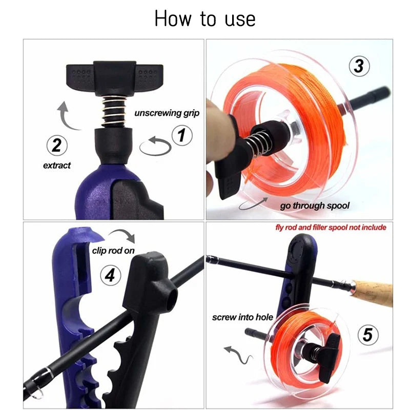 Fishing Line Winder Portable Baitcasting Spinning Reel Line Spooler Machine ABS Spooling Carp Fishing Equipments Winding Tool