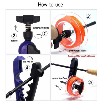 Fishing Line Winder Portable Baitcasting Spinning Reel Line Spooler Machine ABS Spooling Carp Fishing Equipments Winding Tool