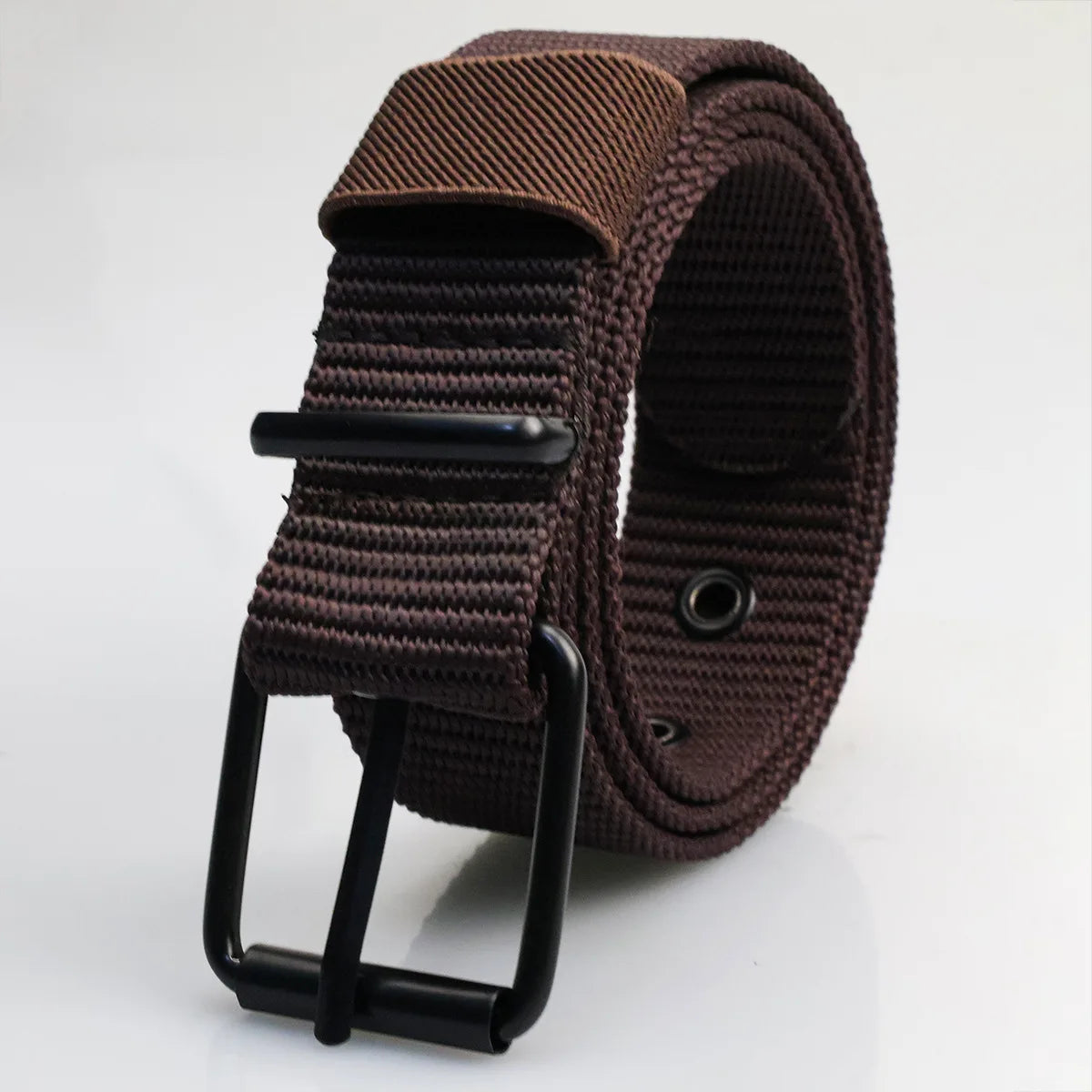 New Porous Pin Buckle Canvas Belts Men's Fashion Versatile Belt Student Youth Military Training Extended Denim Designer Belt 