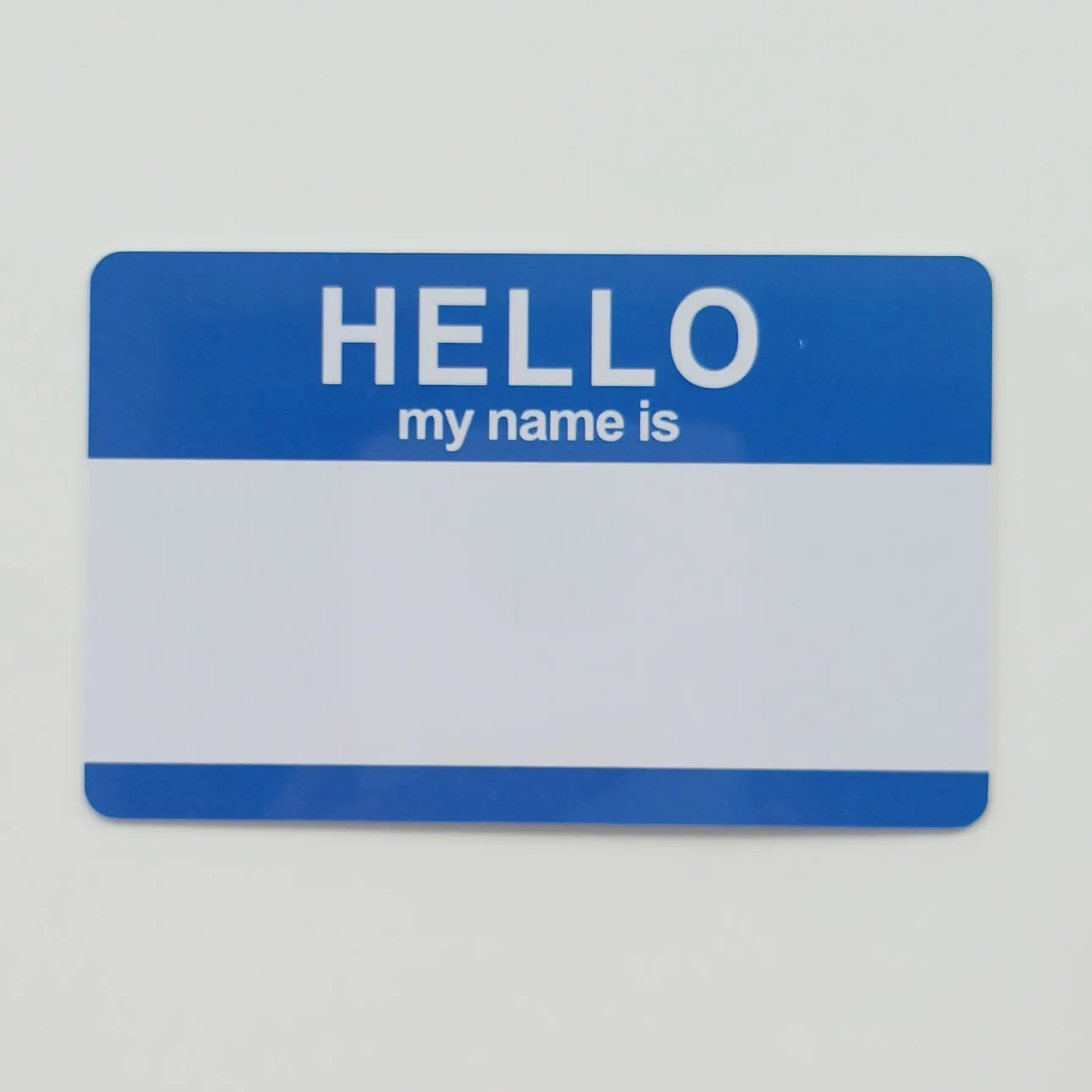 Writable Hello My name identity ID Card