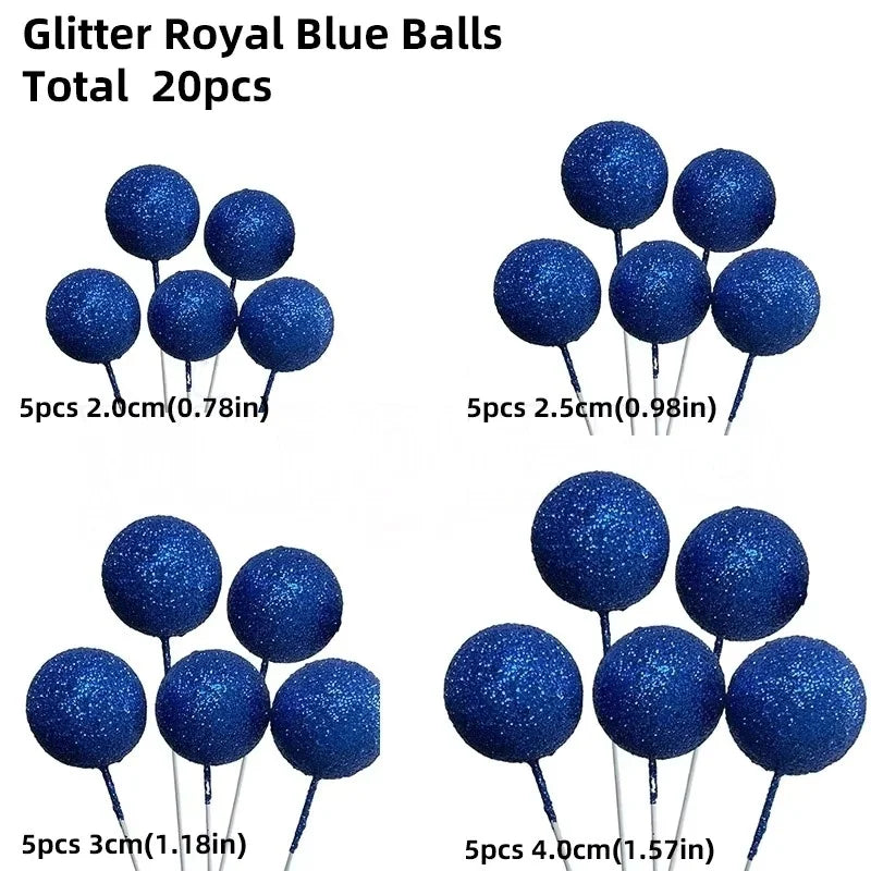 20 Pcs Ball Cake Topper Decorations Mini Balloons Cake Topper Sticks Gold Balls Cake Picks Cake Topper Balls Cake Decorations