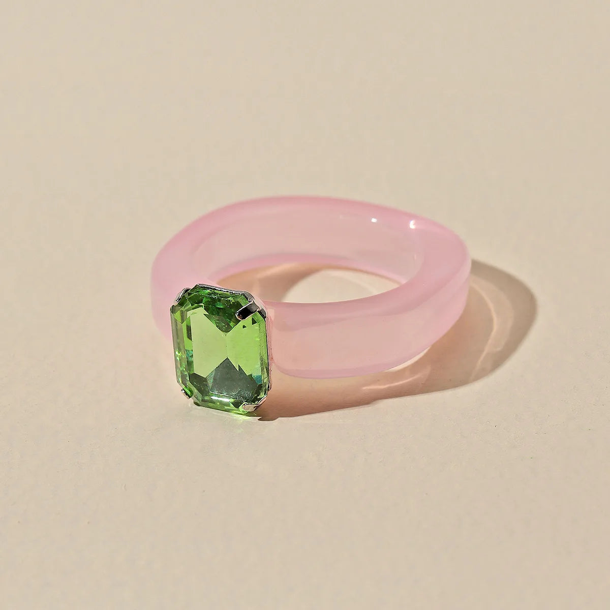 Fashion Luxury Irregular Geometric Transparent Colorful Crystal Rhinestone Zircon Round Ring For Women Shiny Jewelry Accessor