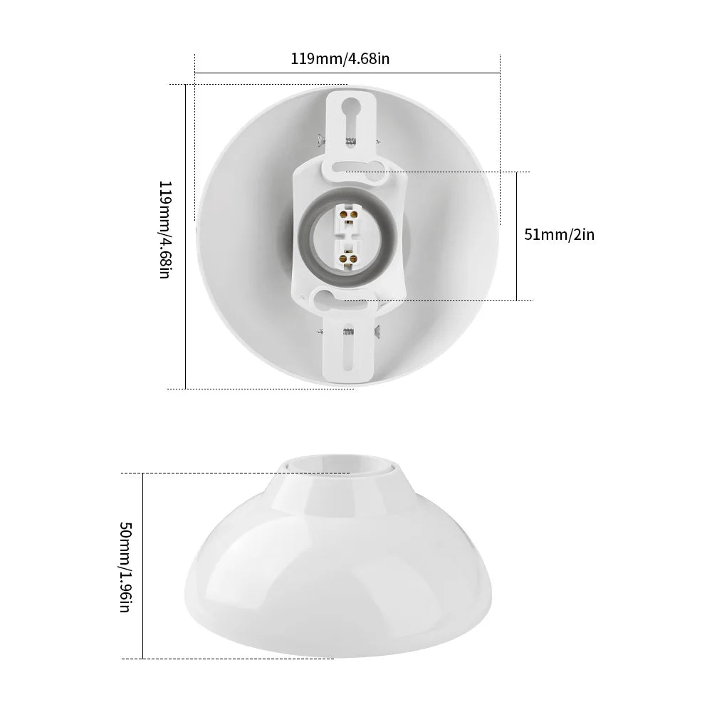 DIY E27 LED Light Bulb Holder Round Socket Base，850°fireproog Hanging Lamp Socket Base Industrial Ceiling Wall Light Base Hol