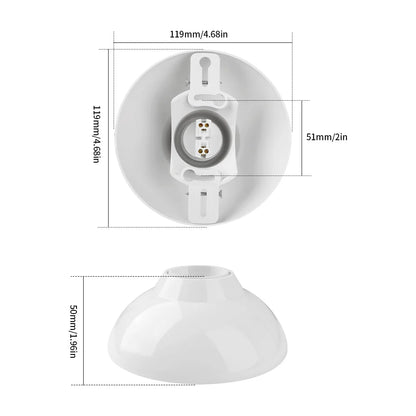 DIY E27 LED Light Bulb Holder Round Socket Base，850°fireproog Hanging Lamp Socket Base Industrial Ceiling Wall Light Base Hol