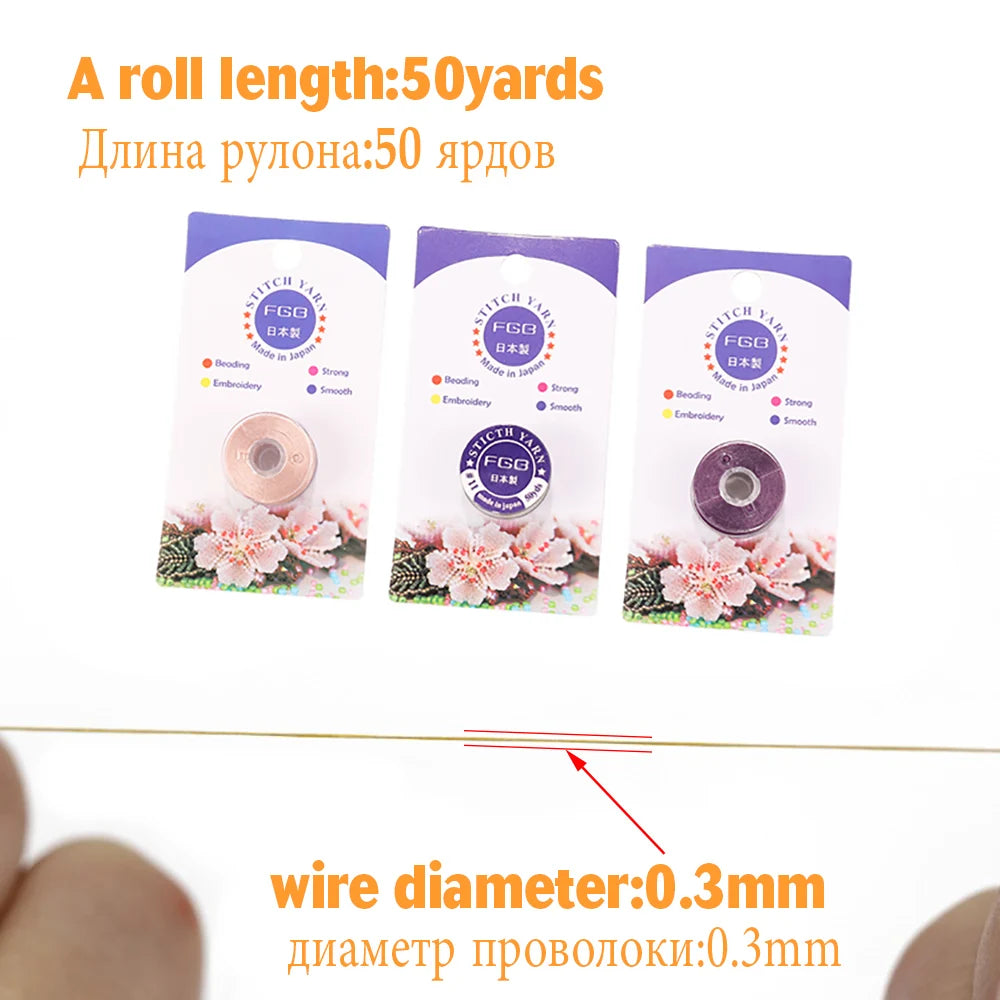50Yards Nylon Bead Thread Nonelastic Beading Threads Seed Beads Cord Thread for DIY Bracelets Necklace Jewelry Making Supplie