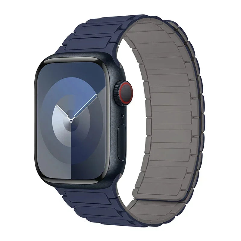 Magnetic Loop for Apple Watch Bands 44mm 40mm 49mm 45mm 41mm 38mm Silicone Bracelet iWatch Series 9 8 7 6 5 4 3 Se ultra 2 st
