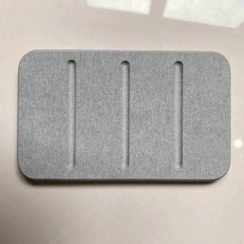 Diatom Mud Soap Dish Quick-Dry Pad Bathroom Countertop Soap Toiletries Absorbent Mat Rectangular Soap Holder Bathroom Supplie