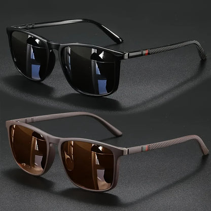 2/3pcs Luxury Square Vintage Cycling Sunglasses Men Women Fashion Travel Driving Fishing Sun Glasses Male Eyewear UV400 - Bro
