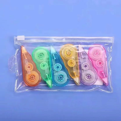 6pc Set Correction Tape Kawaii Mechanical Cute Design Correction Tape - Perfect for Decorating Diaries and School Supplies - 