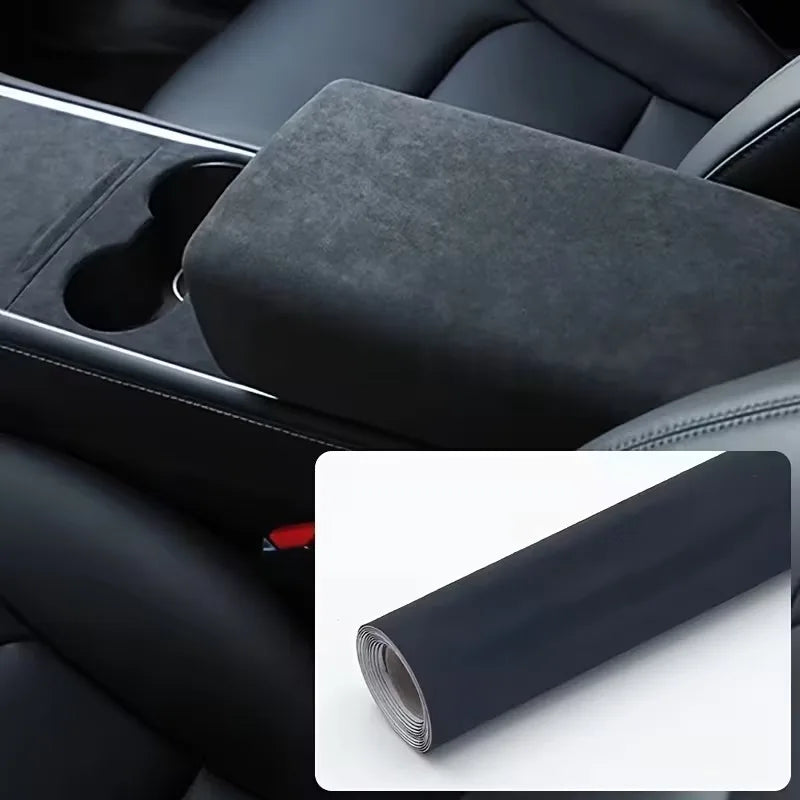 30x100cm Black Fabric Self-adhesive Adhesive Cloth for Car Interior Modification Door Panel Workbench DIY Supply