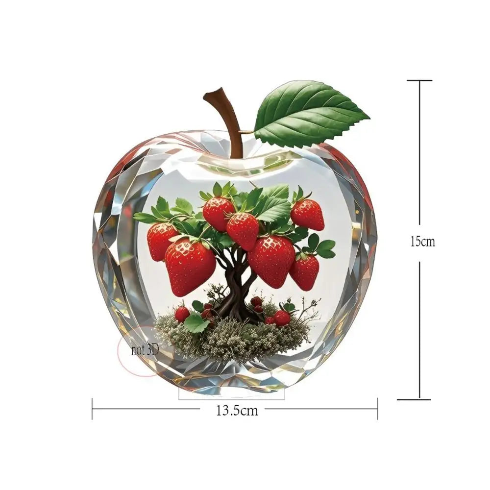 2D Acrylic Apple Landscape Desktop Decoration Ornament Home Living Room Entrance Tabletop Decoration Office Table Ornament - 