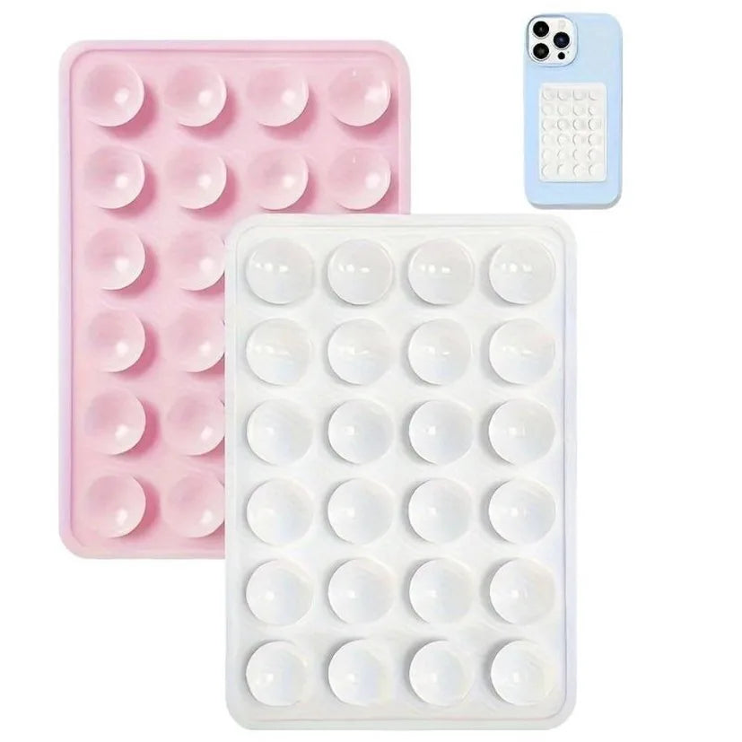 Silicone Suction Phone Holder Mat Multifunctional Suction Cup Wall Stand Square Anti-Slip Single-Sided Case Mount Back Sticke