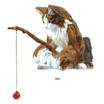 Fishing Cat Ornaments Fish Landscaping Aquarium Decoration Mini Cat Statue Fish Accessories Household Supplies - style three