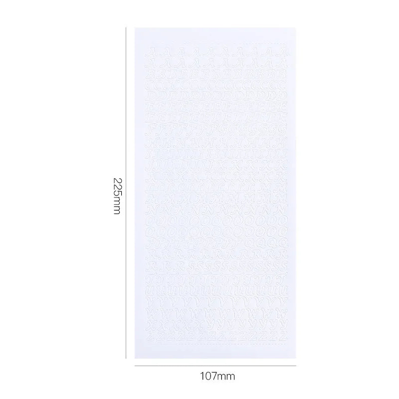 1 Sheets Journaling Stationery Stickers PVC Letter Number Greeting Card Decoration Scrapbooking School Supplies - 7