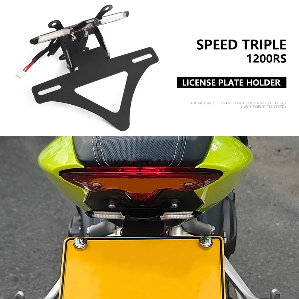 Fit For Speed Triple 1200 RS 1200RS 2021 2022 2023 2024 Tail Tidy License Plate Holder Frame Holder Bracket Turn Signal Light