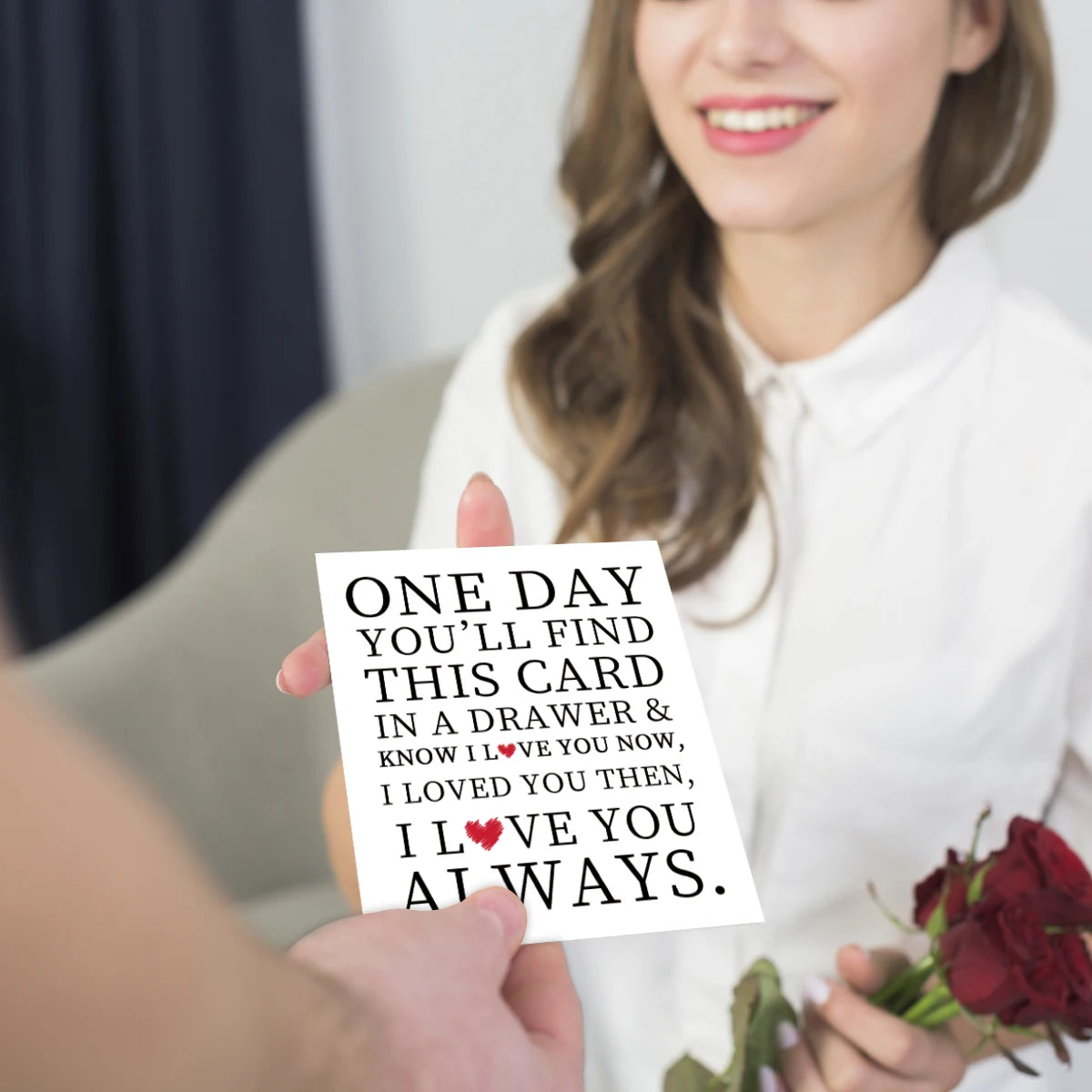 Heartfelt Love Anniversary Card, I Love You Always Greeting Card for Him Her Mom Wife Lover, Perfect for Valentine's Day,Wedd