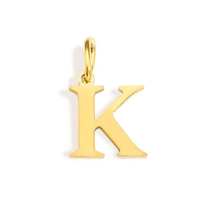 26 Letter Alphabet Initial 10mm Charm Pendant Jewelry Gold Stainless Steel Simple PVD Plated DIY Necklace Bracelet Jewelry - 