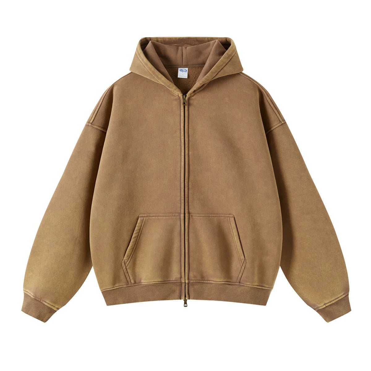 Batik fleece zippered hoodie - Sandy / S