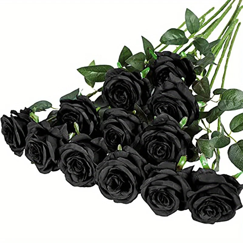 12pcs Realistic Artificial Rose Bouquet for Weddings, Birthdays, and More for Floral Arrangements and Home Decor