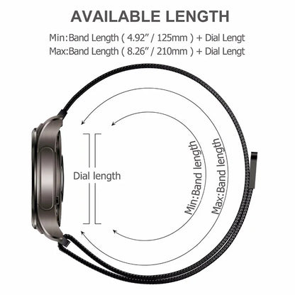 18mm 20mm 22mm Metal Strap For Garmin Vivoactive 3 4 4s 5 6 Band Watch Venu 2 2s 3s SQ Bracelet Venu 4 41mm 45mm Milanese Loo