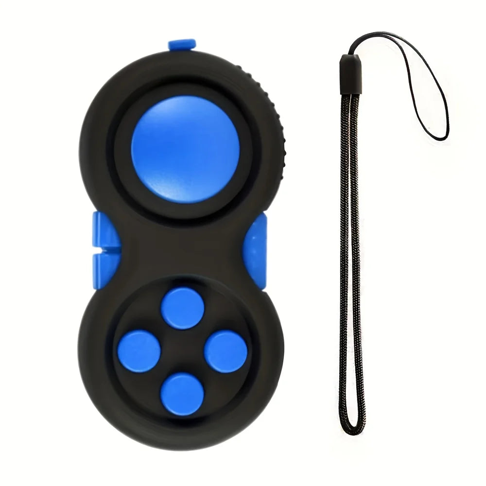 Fidget Pad Retro Classic Fidget Controller Handheld Fidget Game Controller Fun Fidget Pad Packs Classic Fidget Toys - Blue