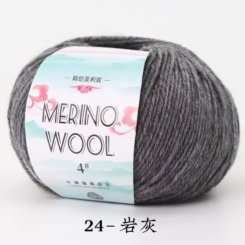 Crochet Merino Wool Yarn, 50g Roll Baby Wool, 130M Soft Fiber for Scarves, Hats, DIY Knitting Projects, Hand Knitting Supplie