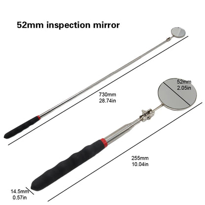 50mm Detection Folding Mirror 360° Rotating Reflector Universal Auto Repair Tool Accessory Telescopic Bottom Inspection Mirro