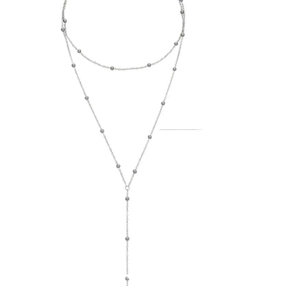 Stainless Steel Lariat Necklace Gold Plated, Dainty Long Necklace Laryered Necklaces For Women Girls, Y Shape Drop Pendant