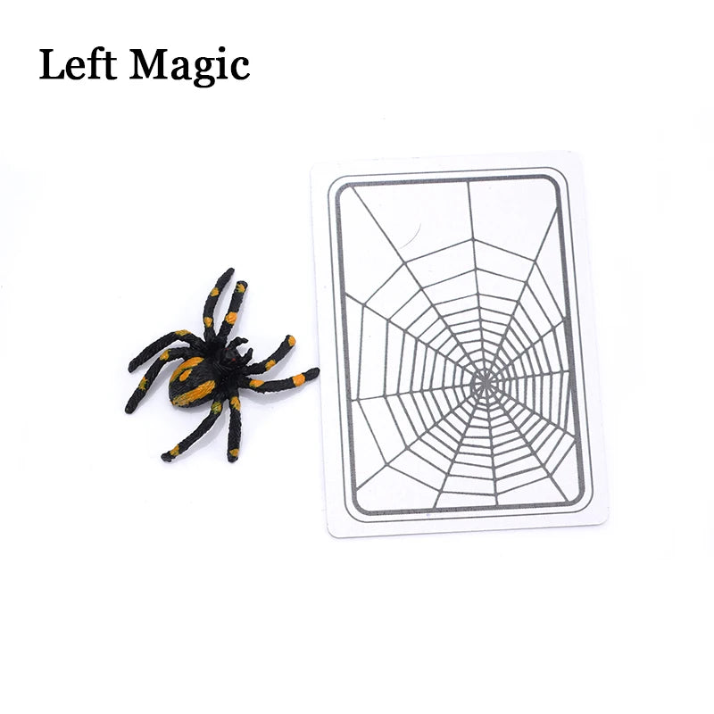 Spider And Net Magic Trick The Web Cards Toys Magician Gimmick Illusion Closed-Up Magia Props Halloween Gift East To Do