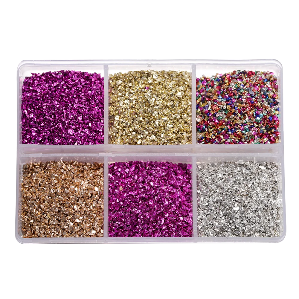 30g/Box Crushed Glass Stones Resin Filling Irregular Broken Stone for DIY Epoxy Resin Mold Crafts Nail Art Decoration Materia