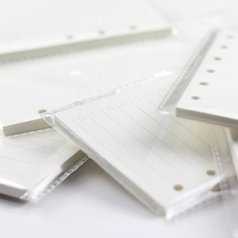 A5 A6A7 45 Sheets Loose Leaf Notebook Refill Spiral Binder Inner Page Weekly Monthly To Do Line Dot Grid Inside Paper Station